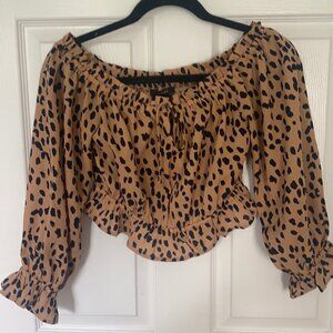 Animal print crop top